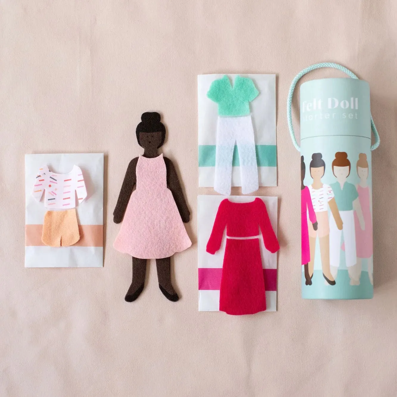 Felt Doll Starter Girl - Cocoa