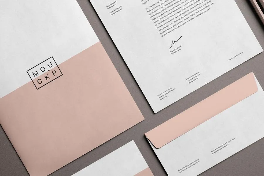 Free Advanced Clean Branding Stationery Mockup Business Card and Letterhead Paper