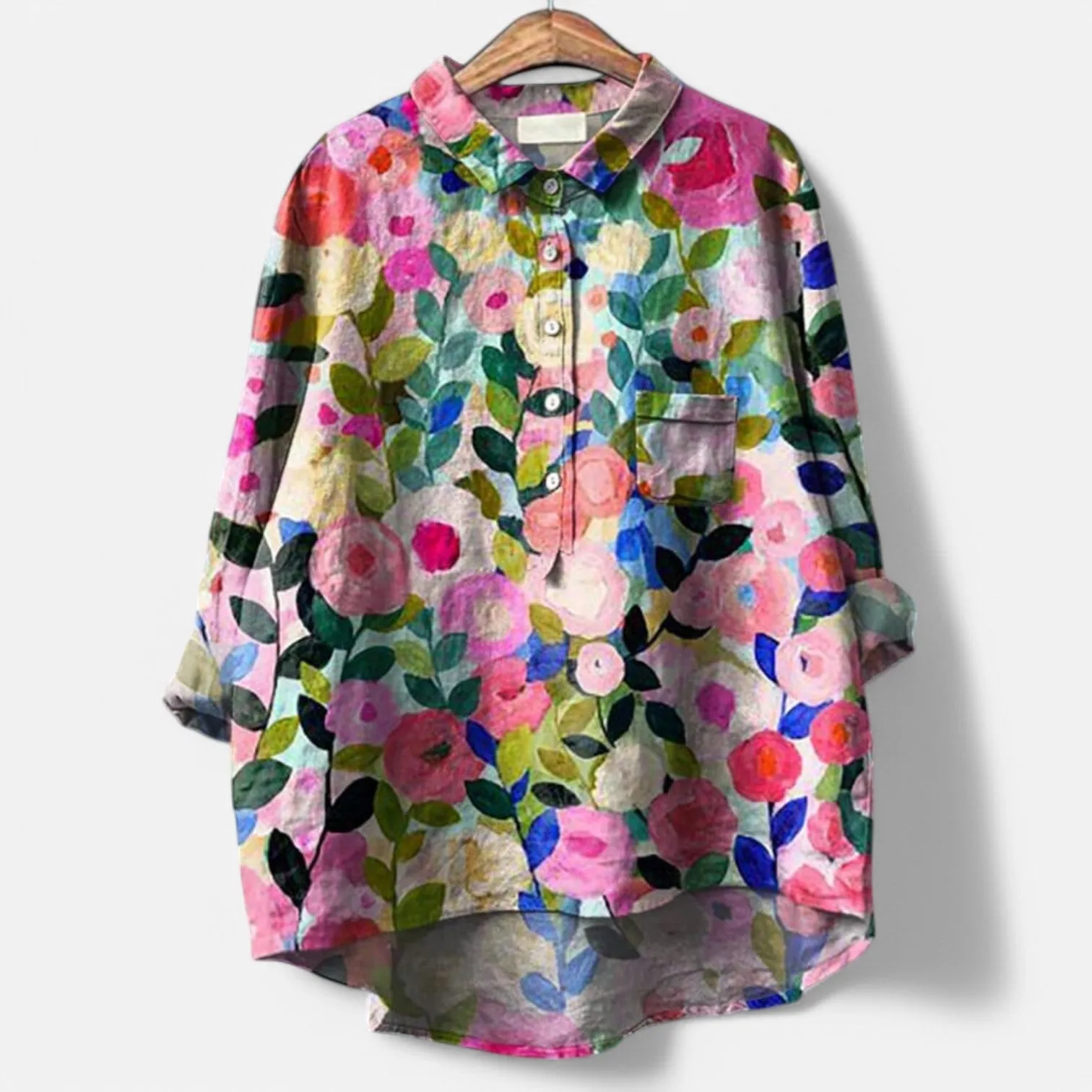 Frida | Artistic Print Trendy Blouse