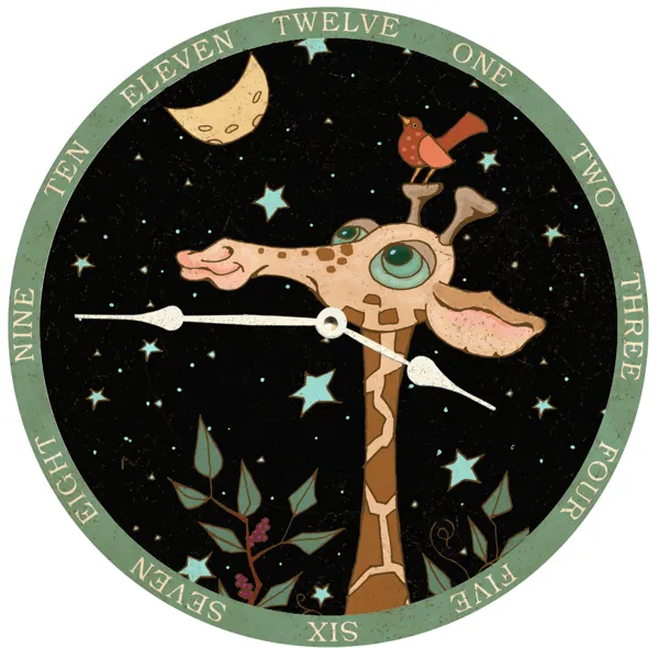 Giraffe Clock- Nursery Room Clock