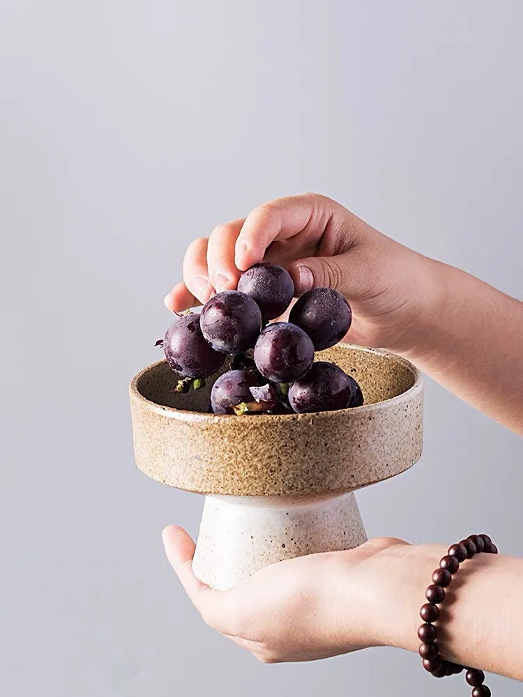 Gohobi Handmade Ceramic Raised Stand Bowl