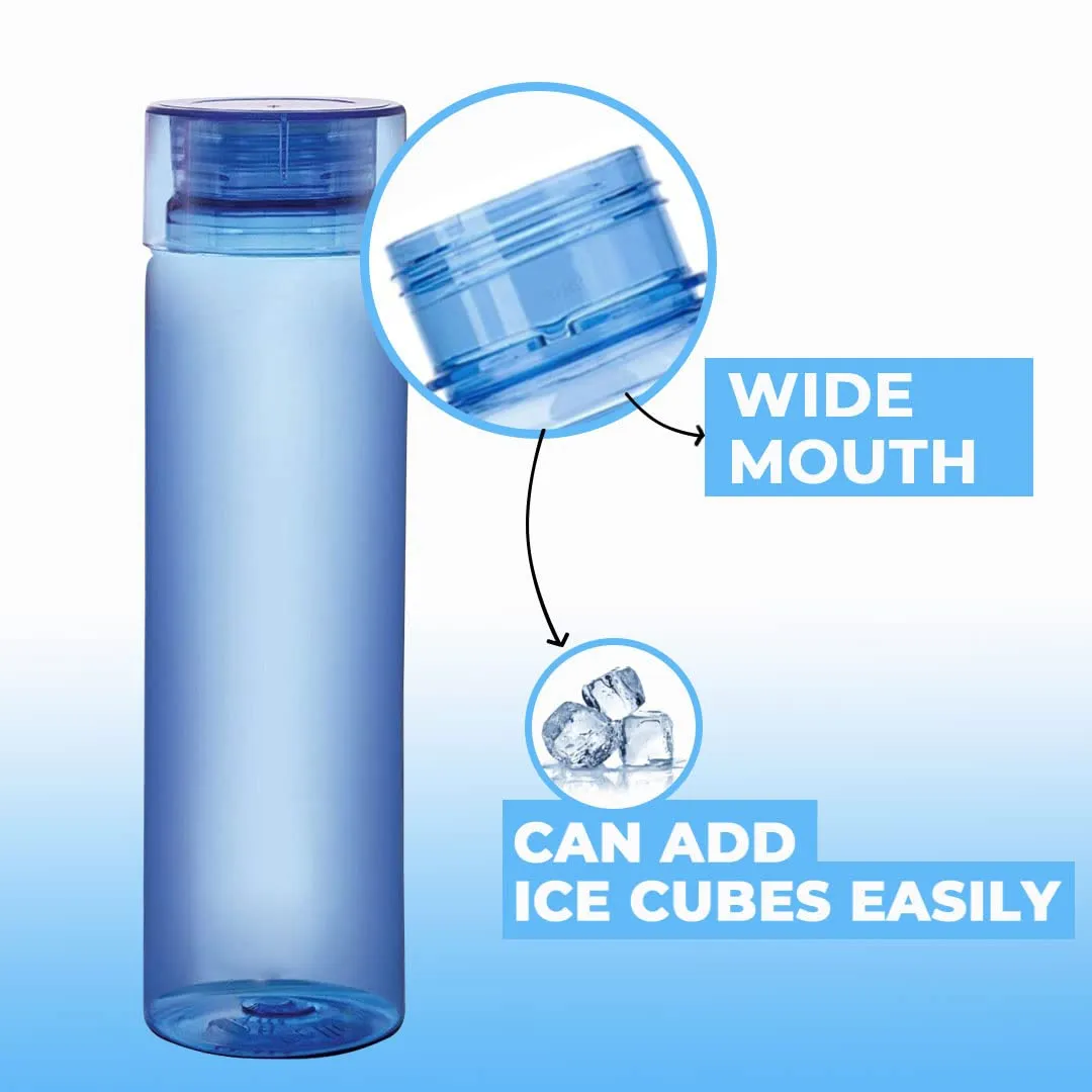 Homestic BPA Free Plastic Water Bottles | Breakproof, Leakproof, Food Grade PET Bottles | Water Bottle for Kids & Adults | Plastic Bottle Set of 4 |Assorted