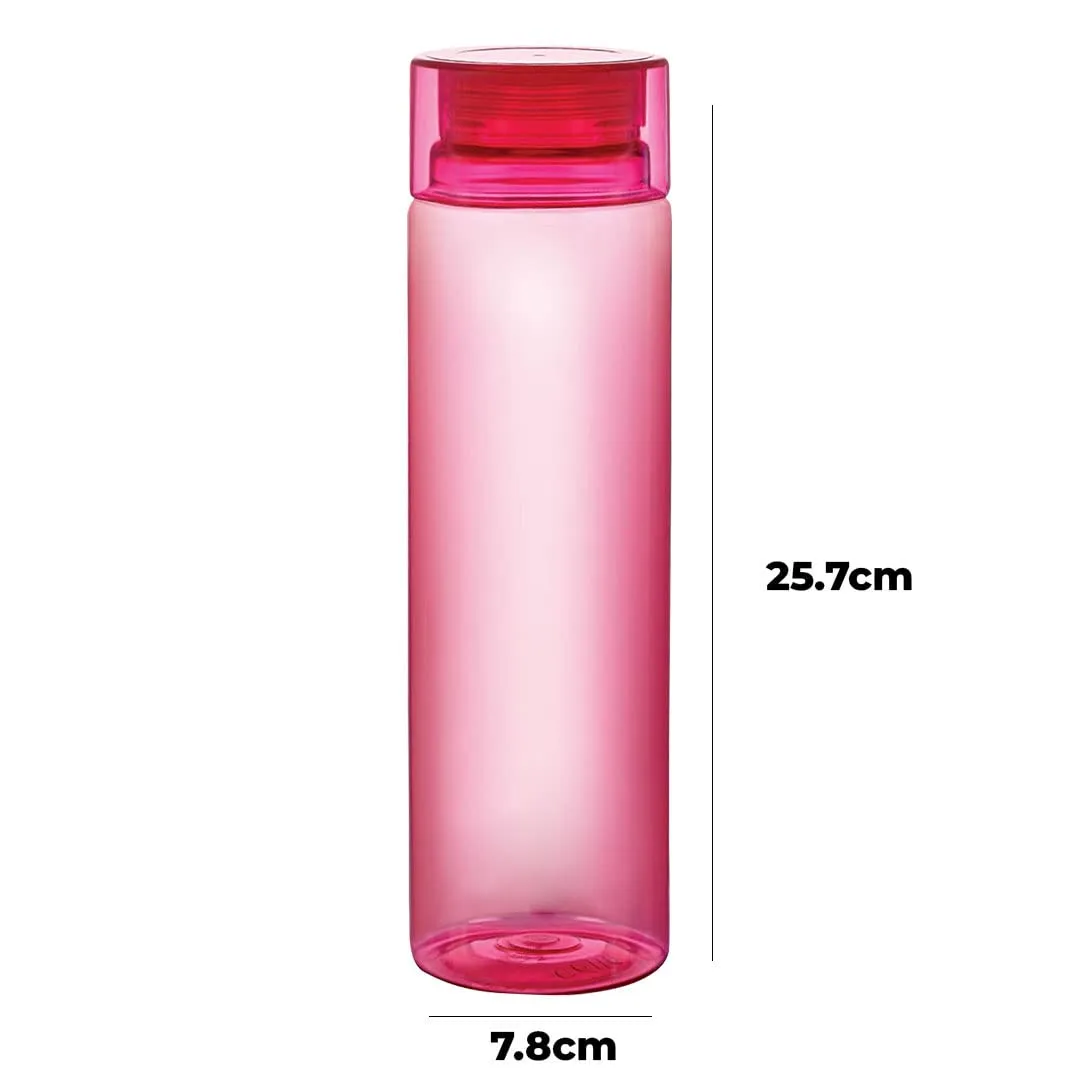 Homestic BPA Free Plastic Water Bottles | Breakproof, Leakproof, Food Grade PET Bottles | Water Bottle for Kids & Adults | Plastic Bottle Set of 4 |Assorted