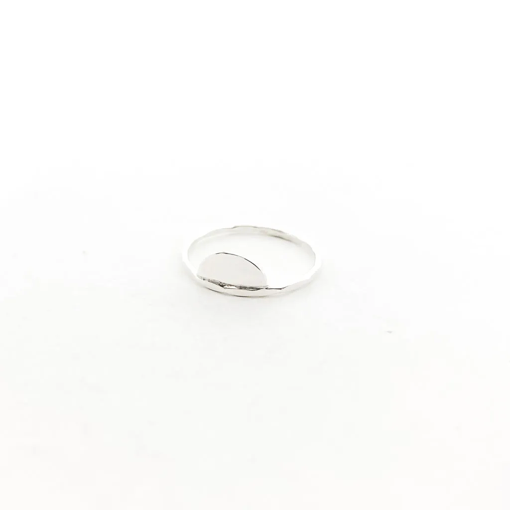 Impressions Half Circle Ring | Silver