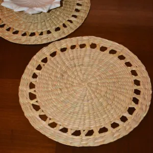 Kauna Round Placemats | 32 x 32 cm | Set of 2