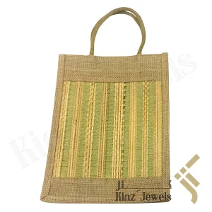 Kinz Handcrafted Sackcloth And Bamboo Big Gift Bag