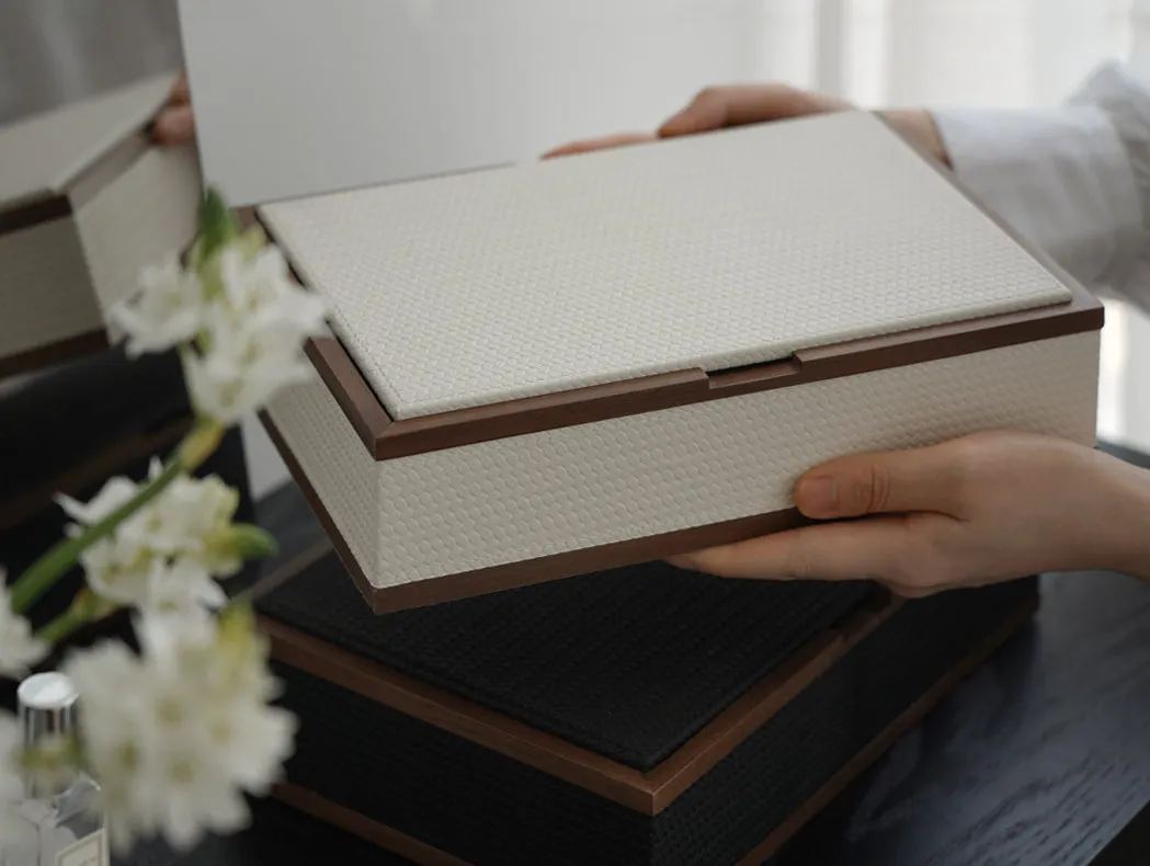 Leather Walnut Jewelry Box
