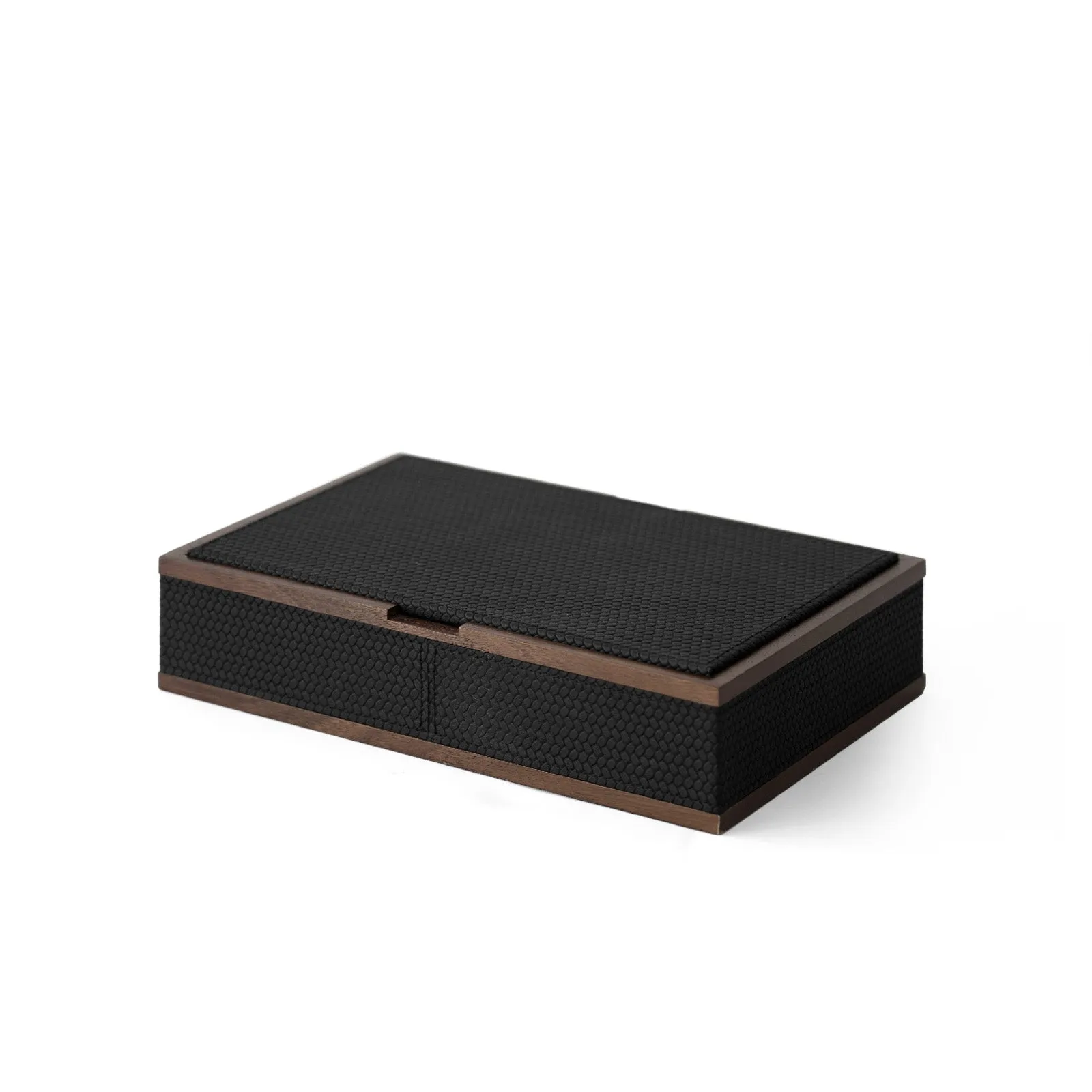 Leather Walnut Jewelry Box