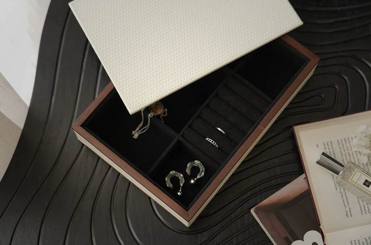 Leather Walnut Jewelry Box
