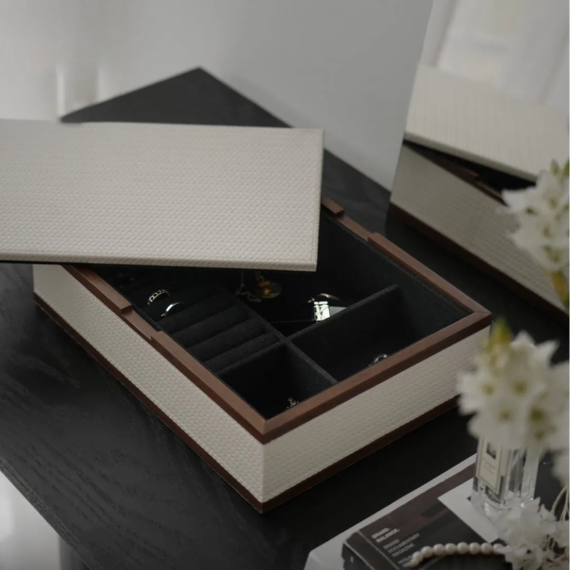 Leather Walnut Jewelry Box