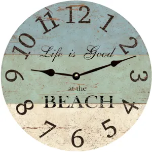 Life is Good at the Beach Clock