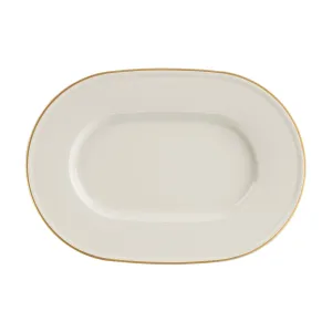 Line Gold Band Oval Plate 31cm - Pack 6