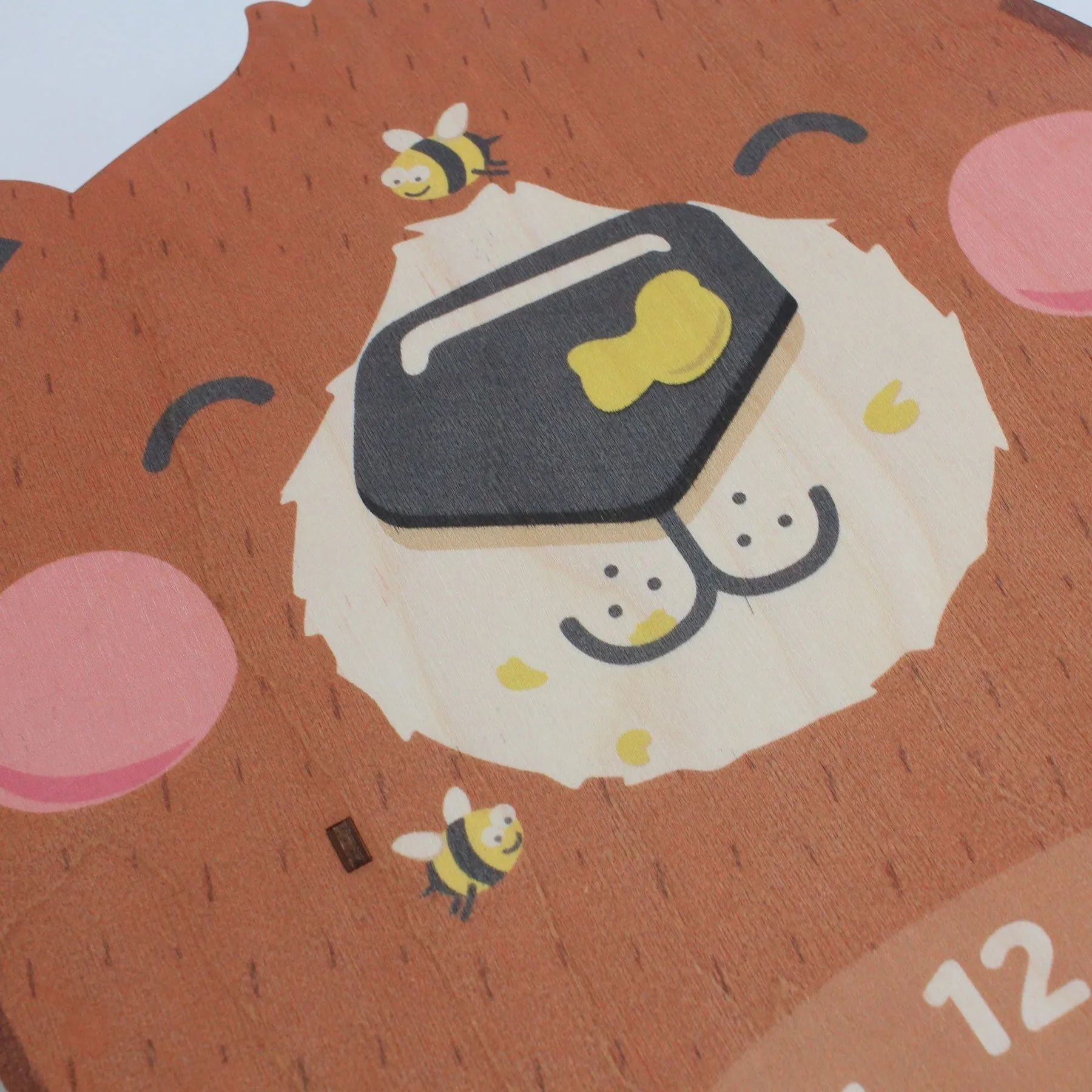 Linus the Bear Single Pendulum Clock by Birch Robot