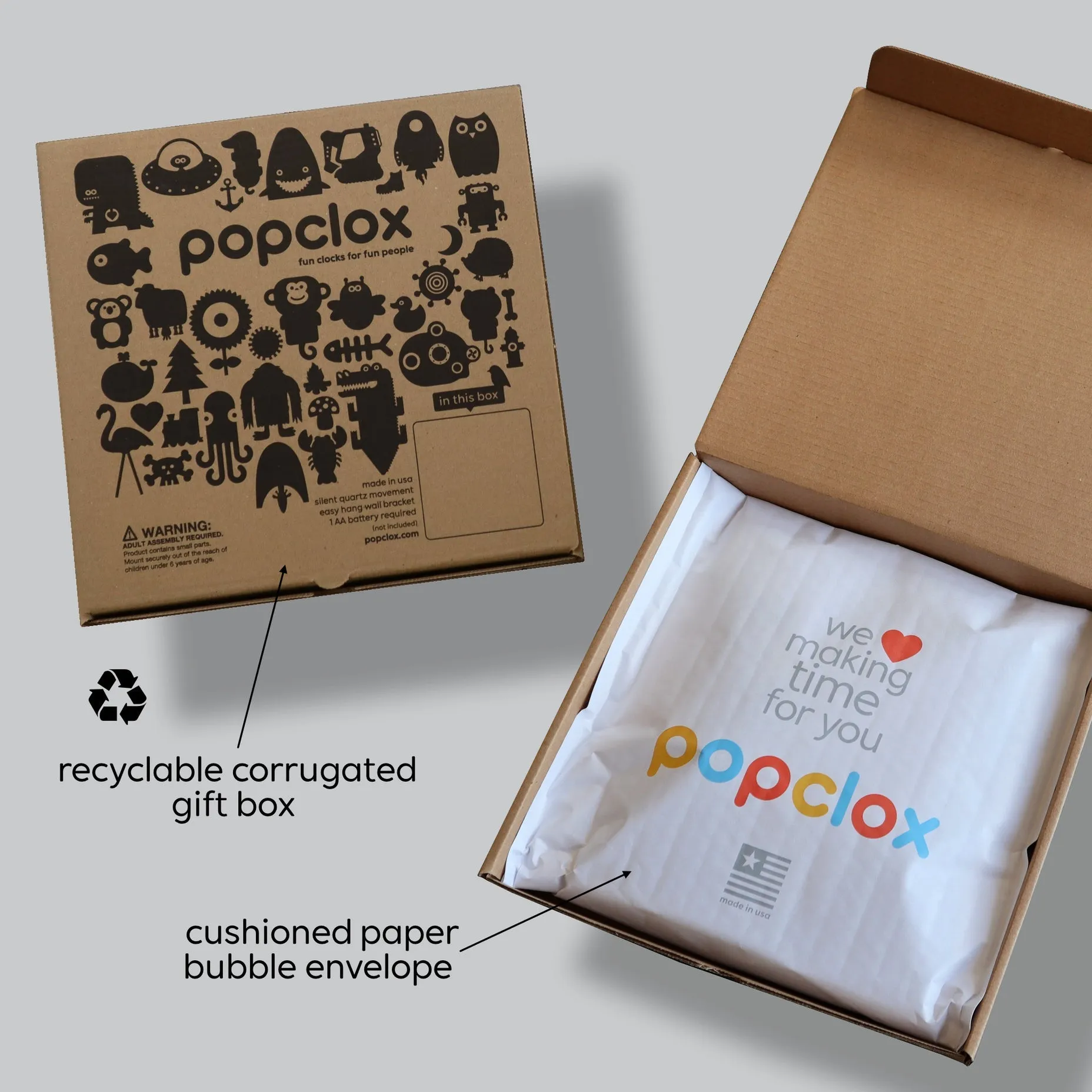 Lion Acrylic Pendulum Clock by Popclox