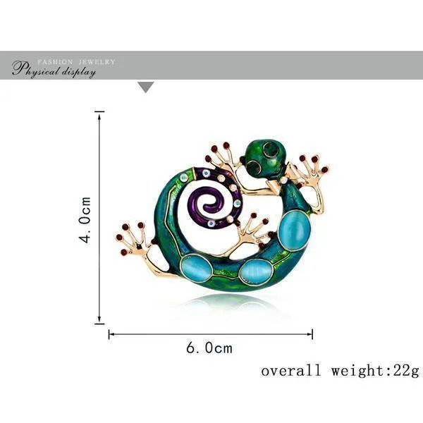 Lizard Gecko Brooch