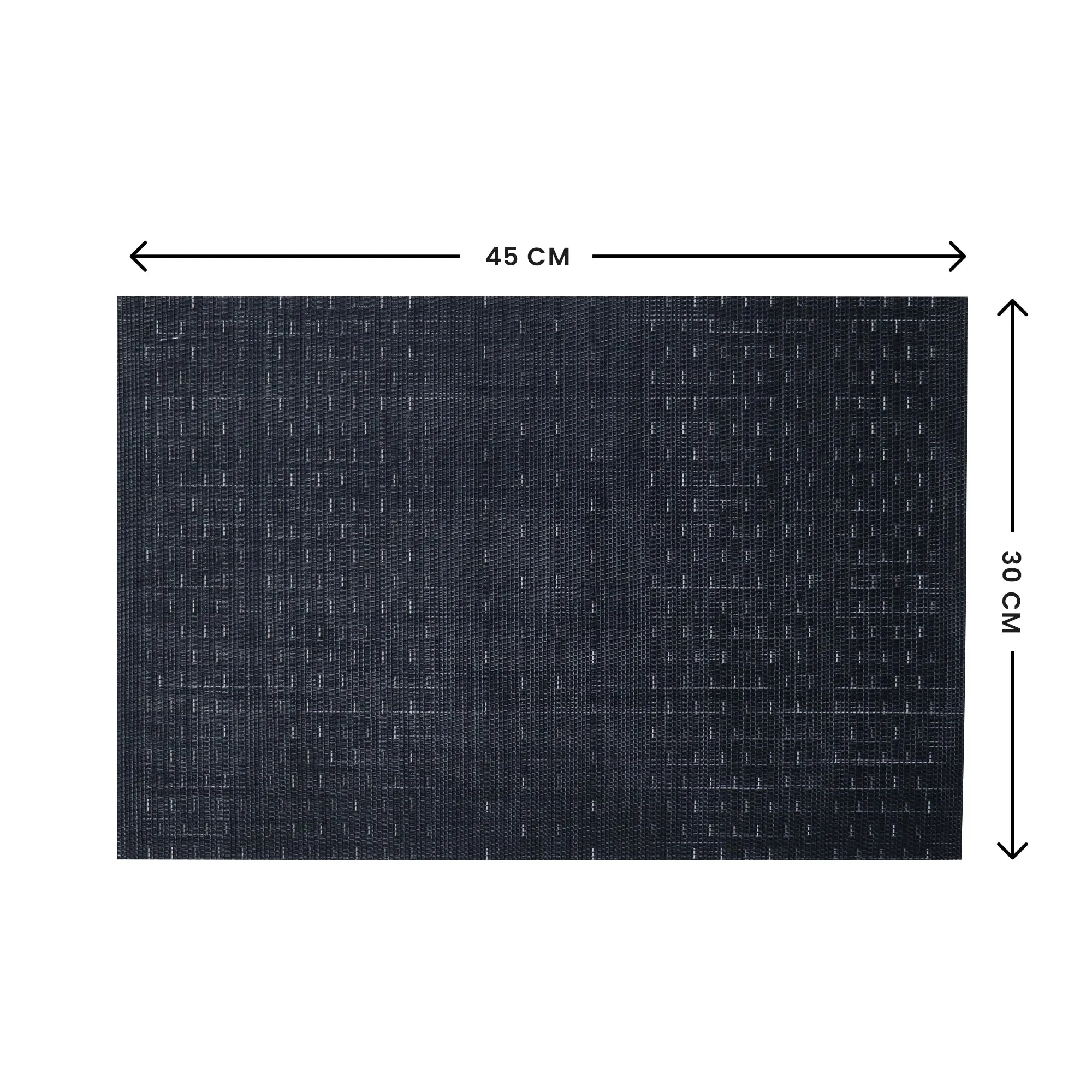 Luxury Placemat Set of 4 | Heat Resistant Placemats | Table Mats | Cotton Home - Linen Touch Charcoal