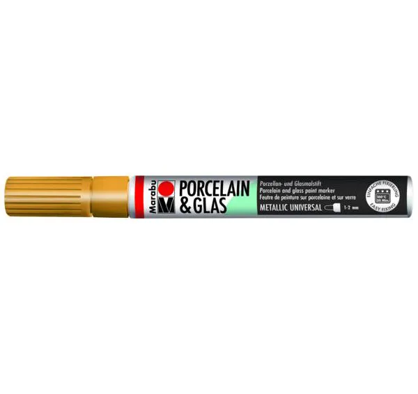 Marabu Porcelain & Glas Painter, 084 Gold, 1 - 2 Mm