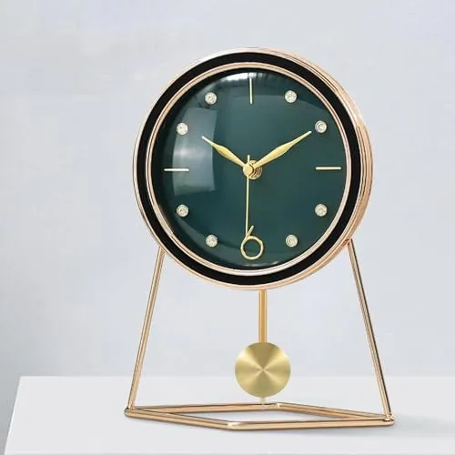 MERISHOPP Clock Metal Pendulum Hanging Decor Wall Clock Desk Clocks DIY Clock Movement Length 20cm