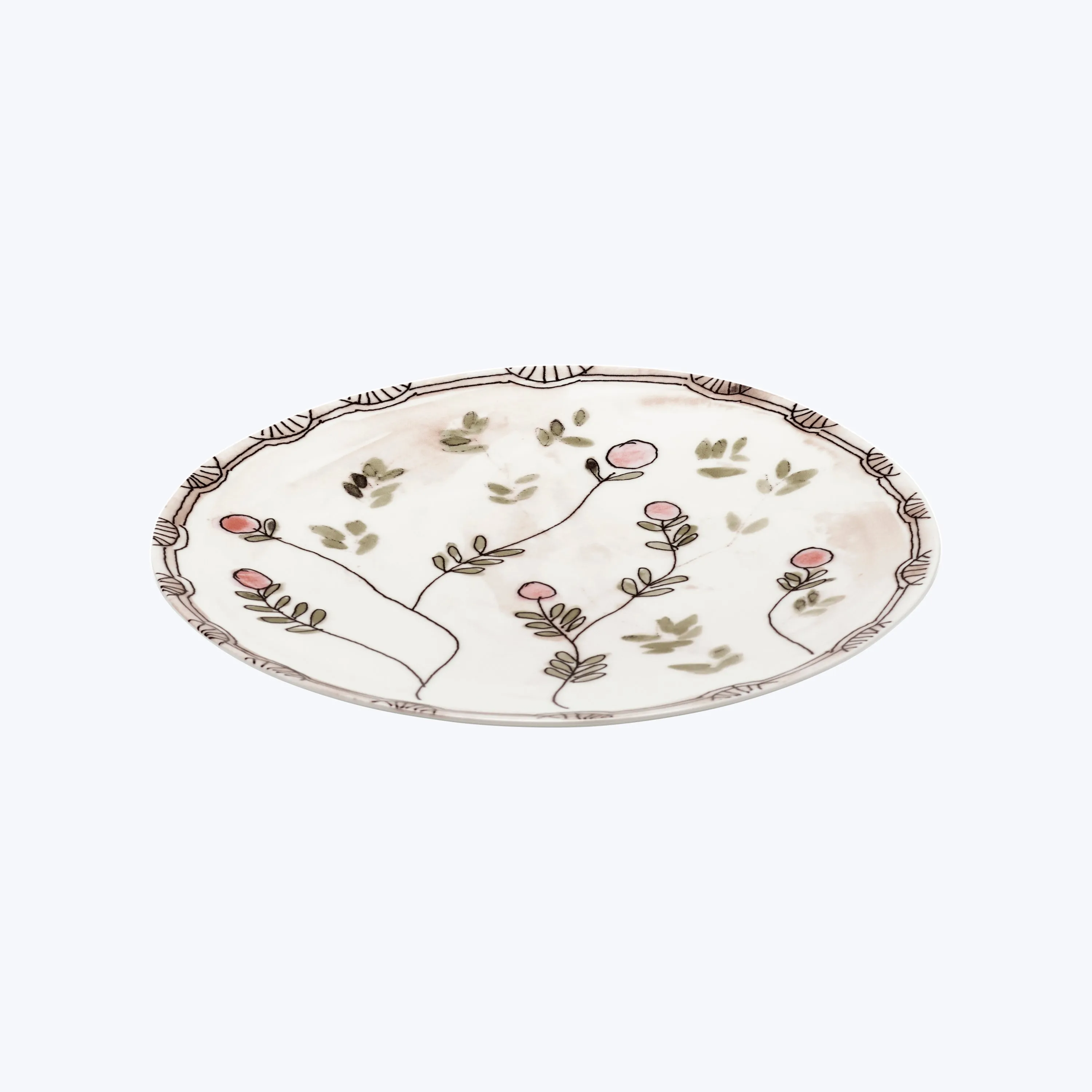 Midnight Flowers Dinner Plate