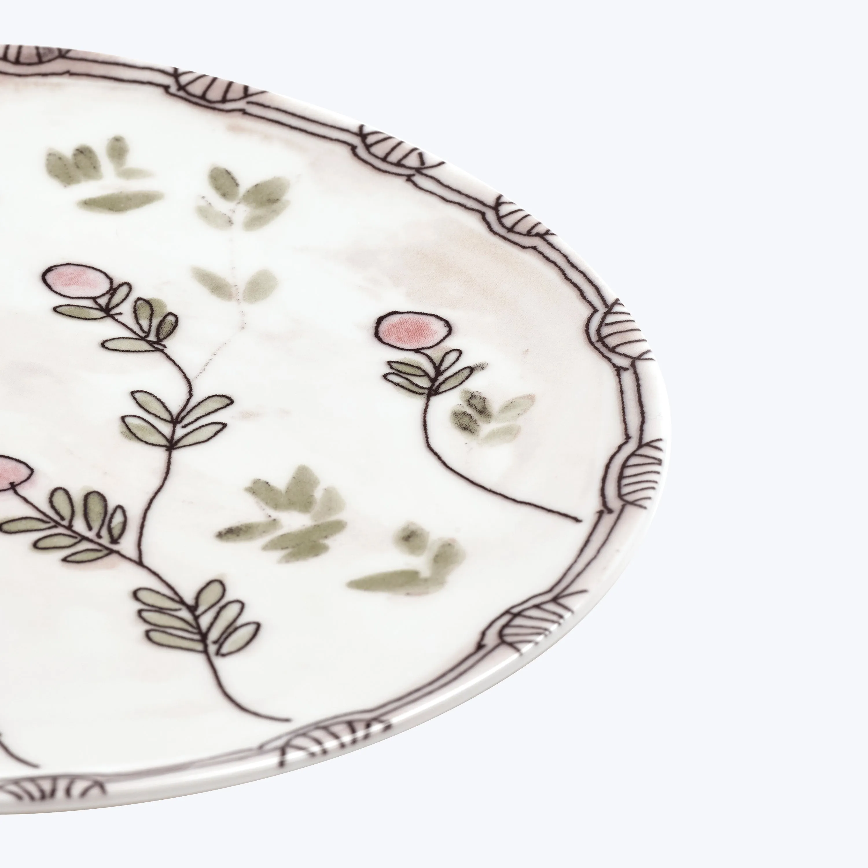 Midnight Flowers Dinner Plate