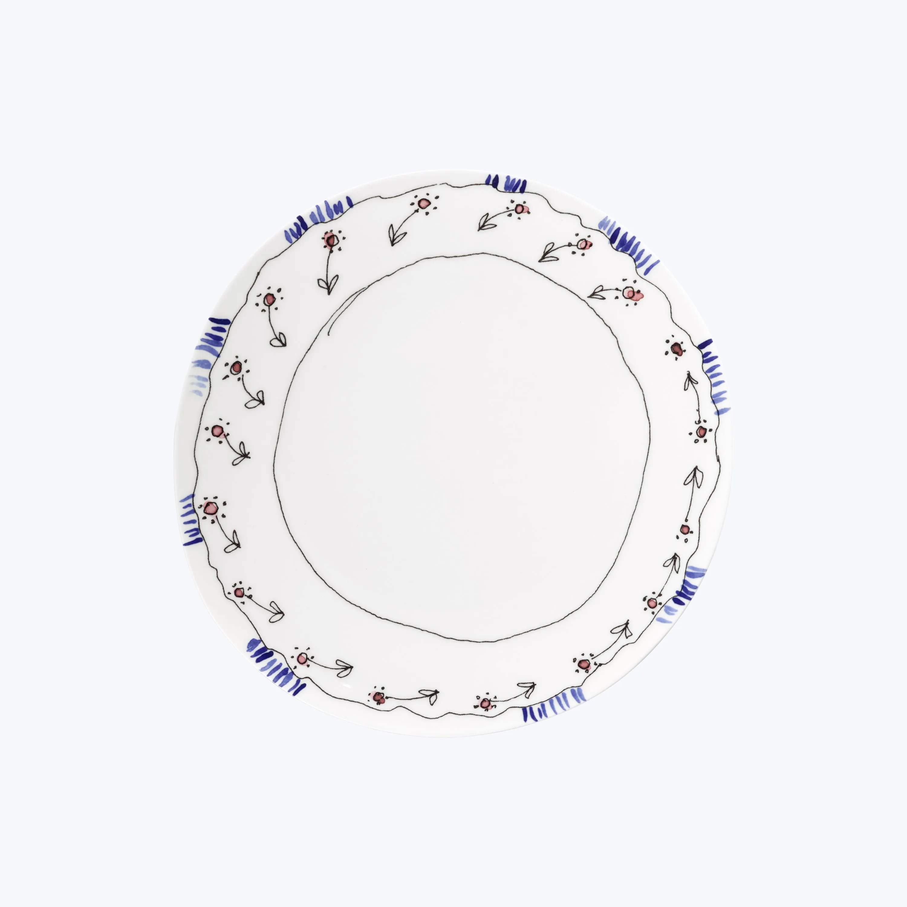 Midnight Flowers Dinner Plate