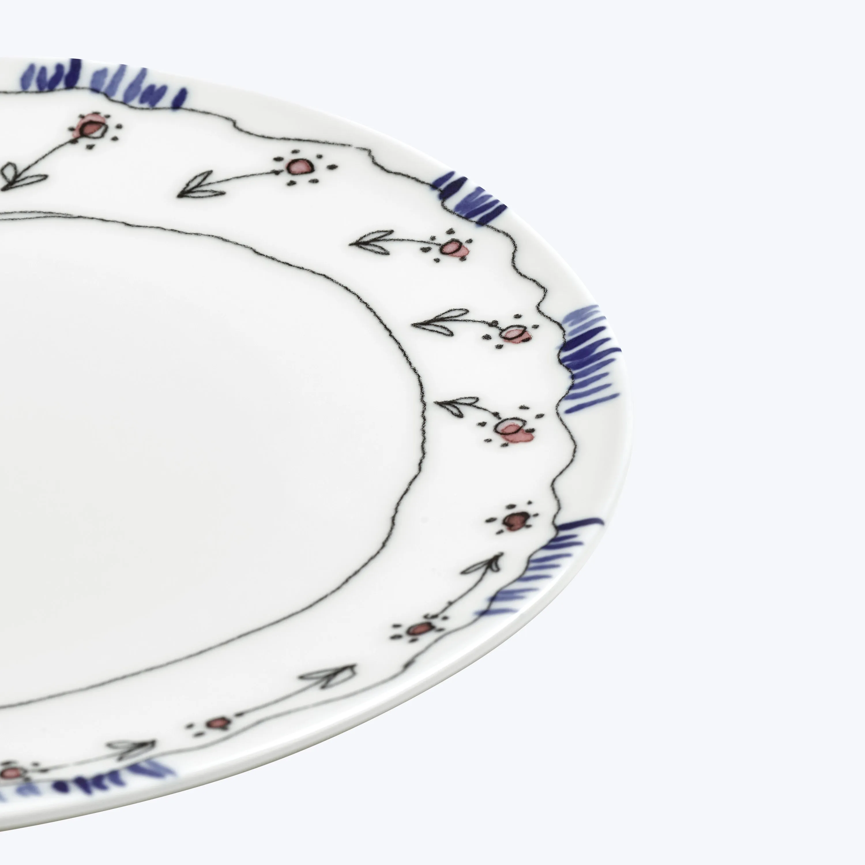 Midnight Flowers Dinner Plate