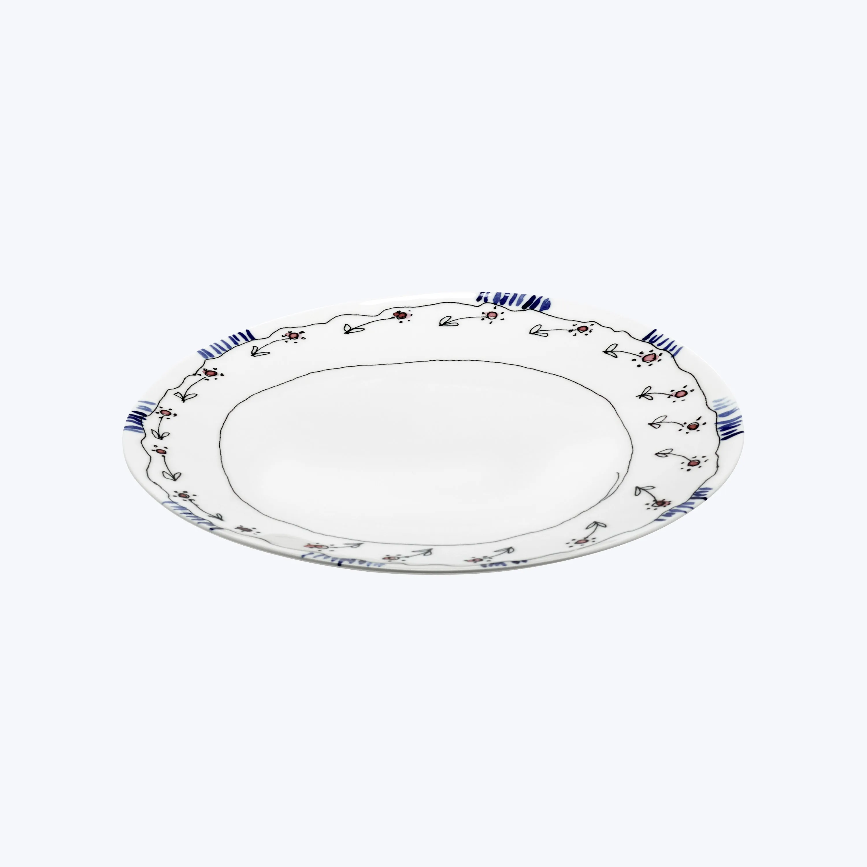 Midnight Flowers Dinner Plate