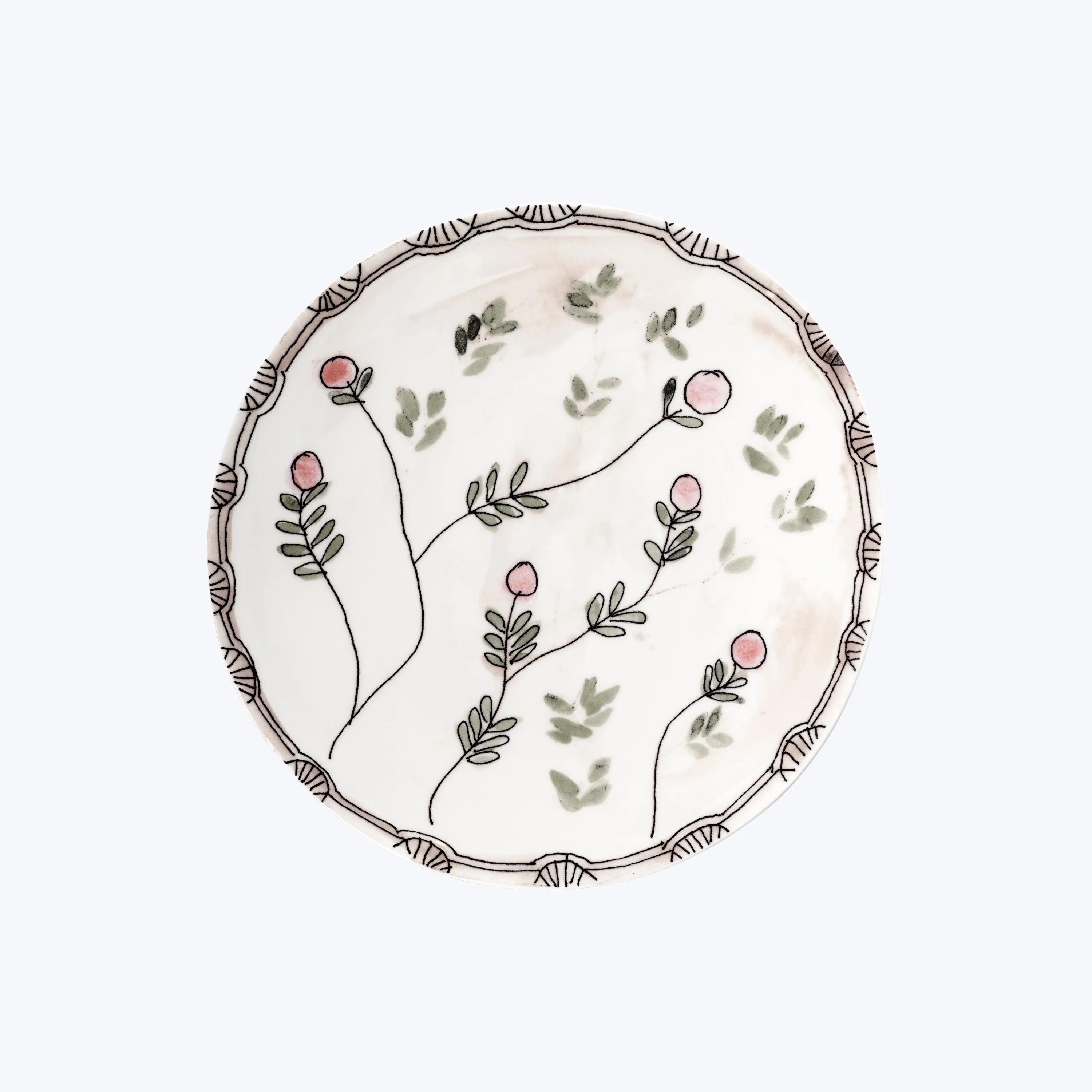 Midnight Flowers Dinner Plate