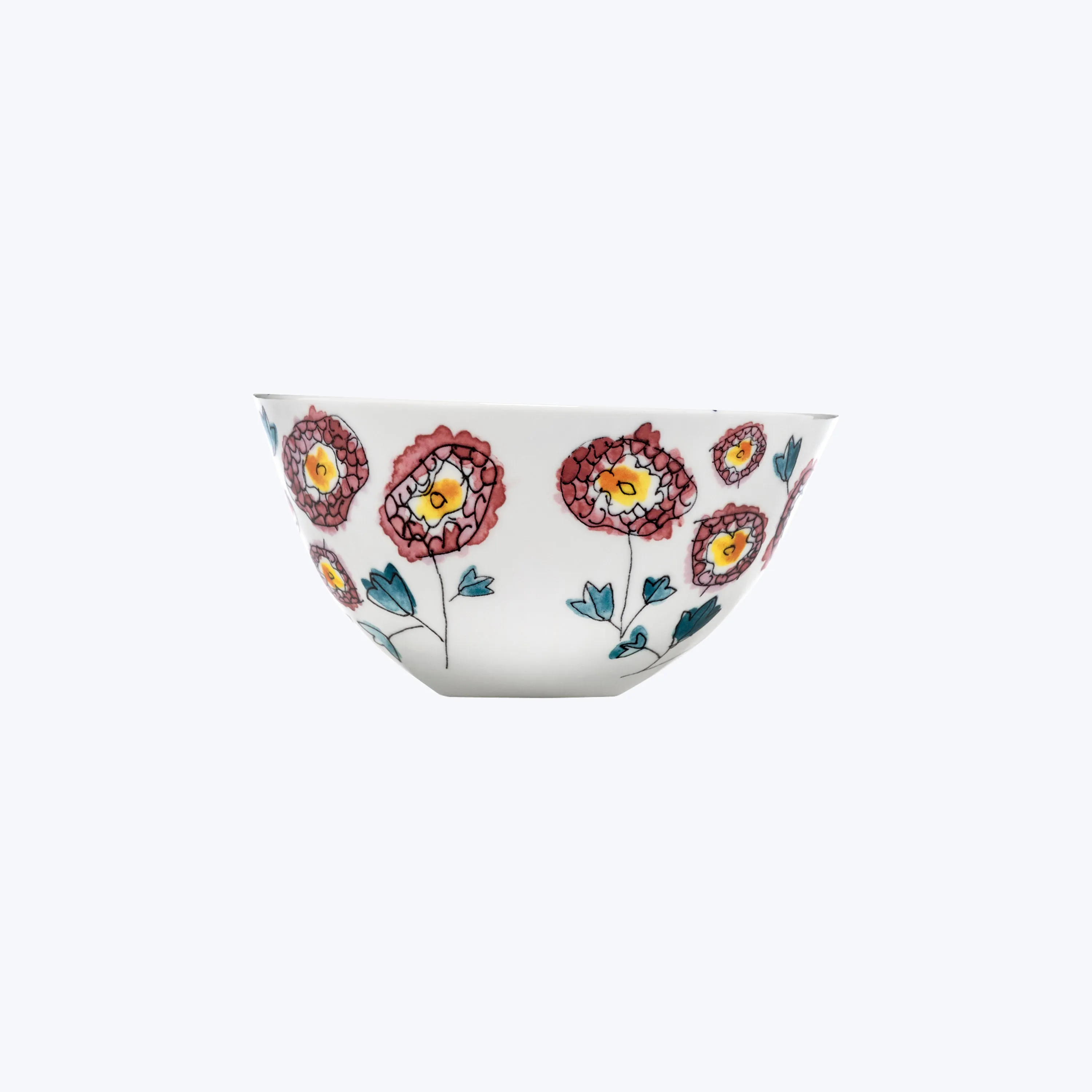 Midnight Flowers Soup Bowl