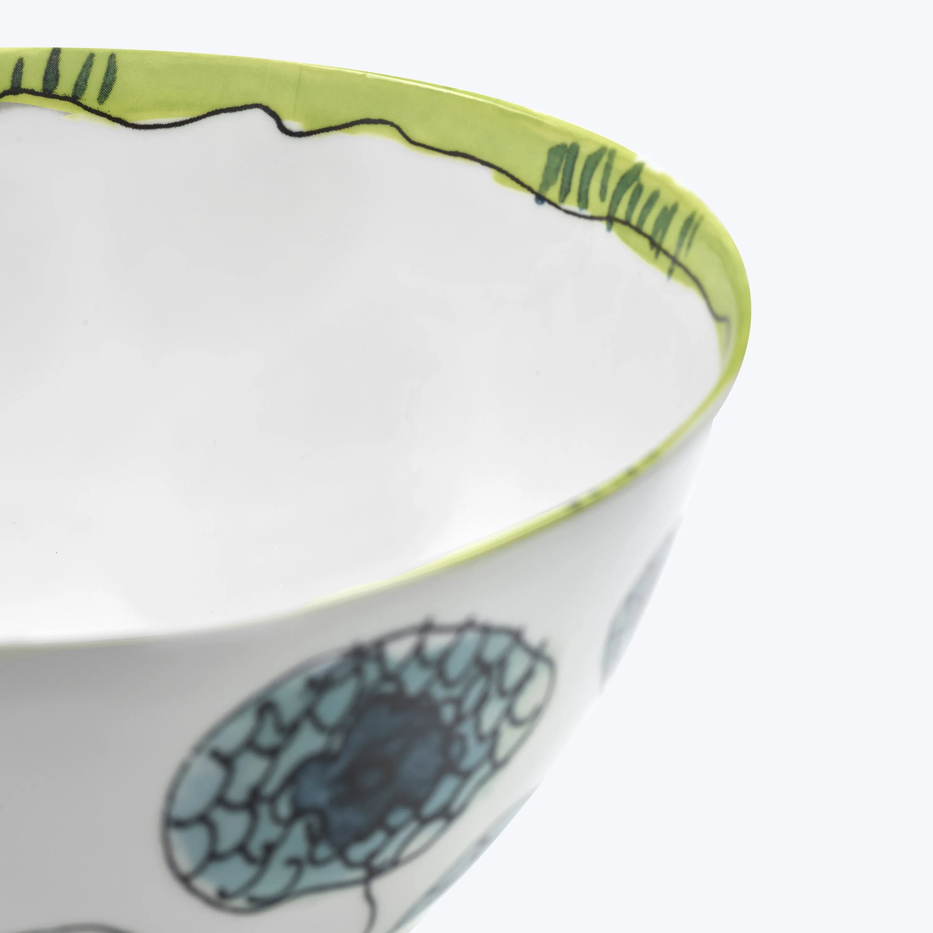 Midnight Flowers Soup Bowl