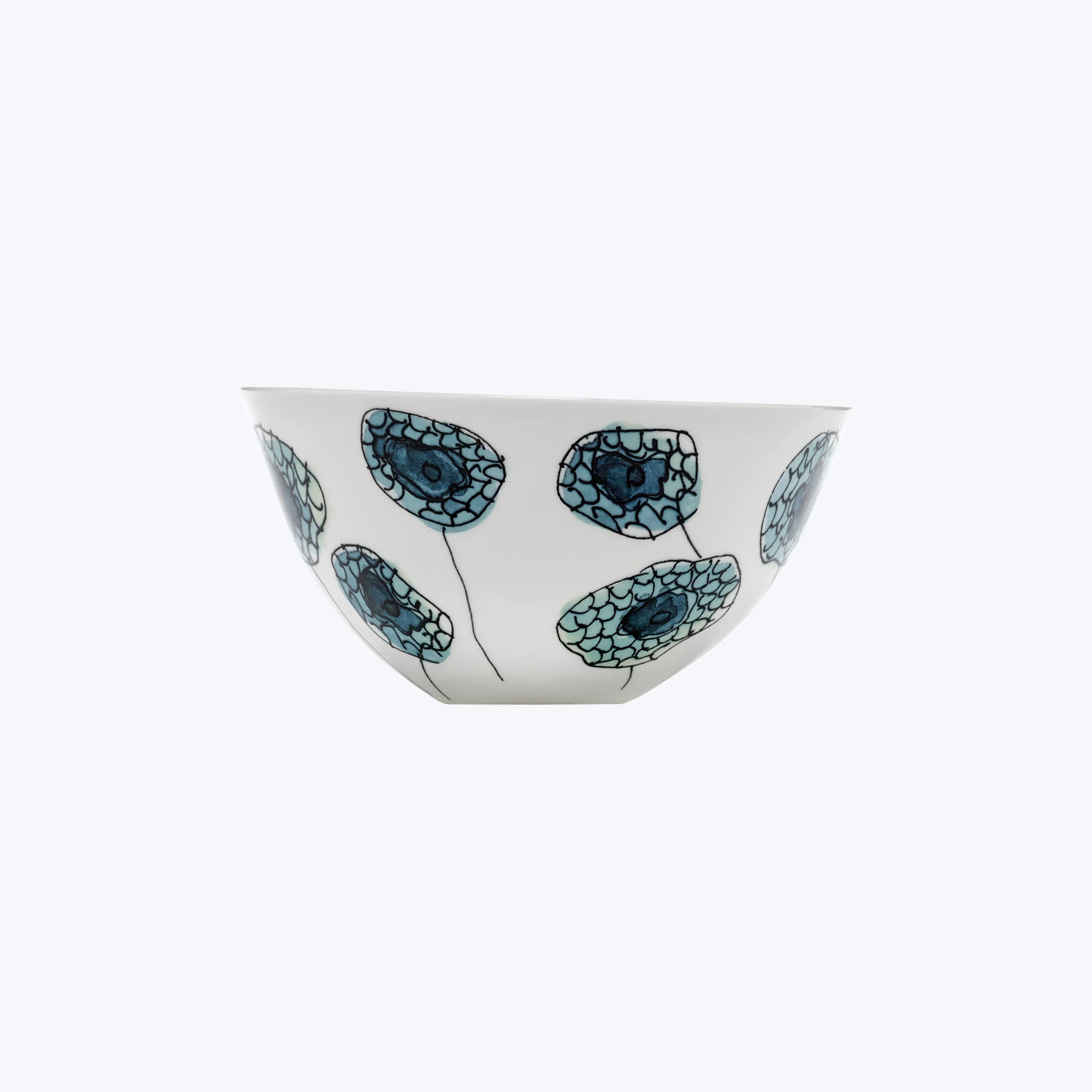Midnight Flowers Soup Bowl