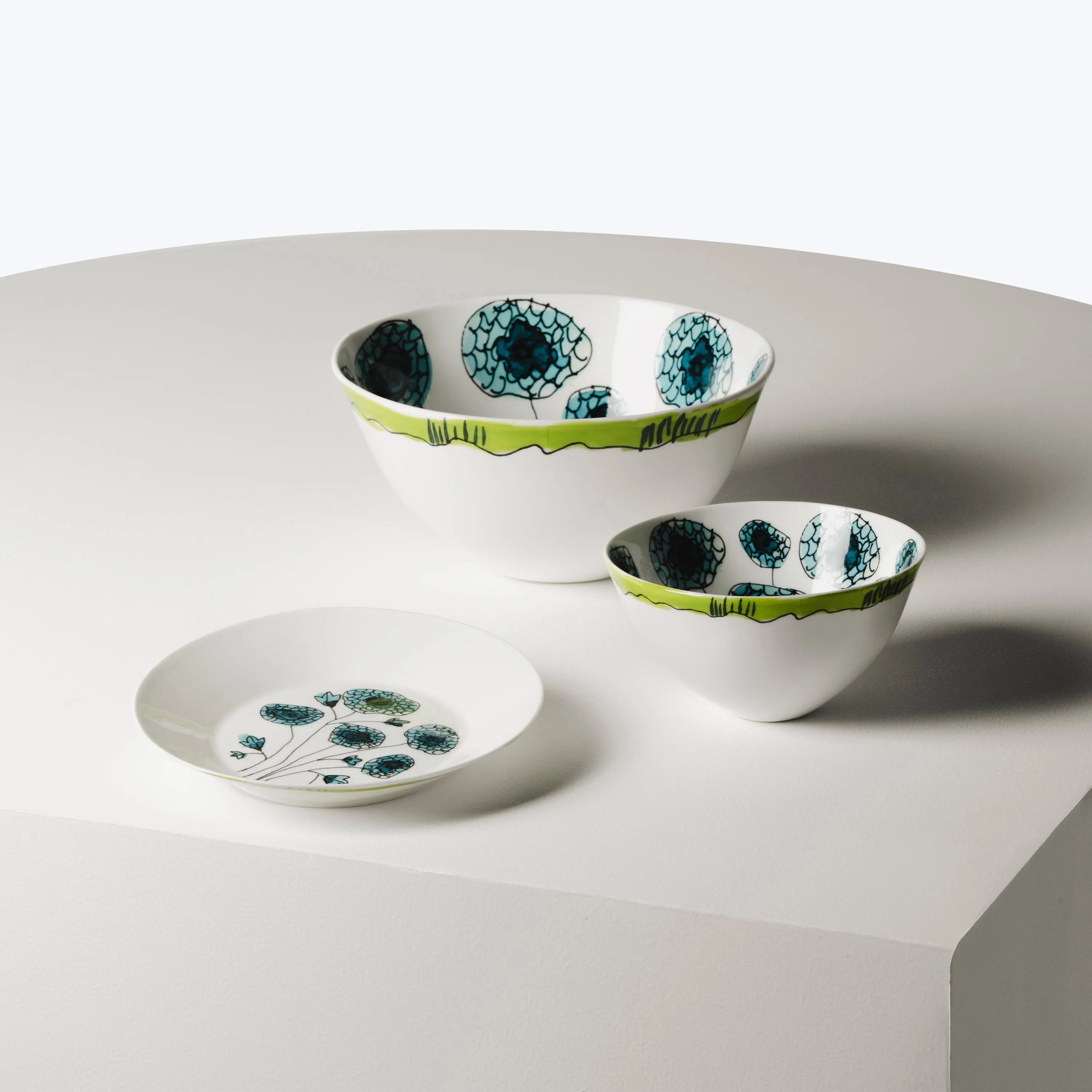 Midnight Flowers Soup Bowl