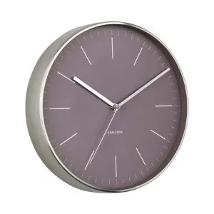 Minimal Wall Clock - Dark Purple (27.5cm)