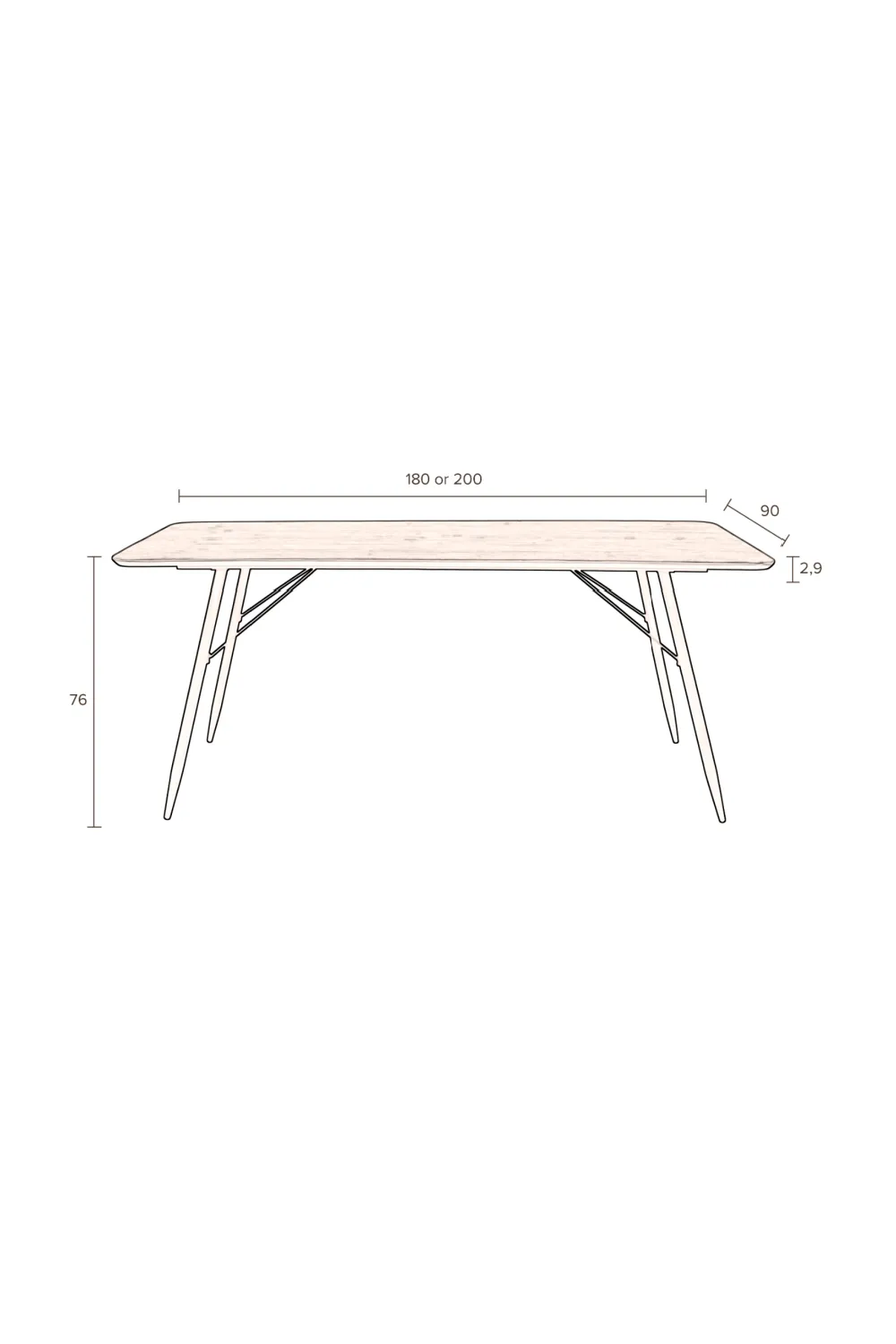 Minimalist Wooden Dining Table | Dutchbone Roger