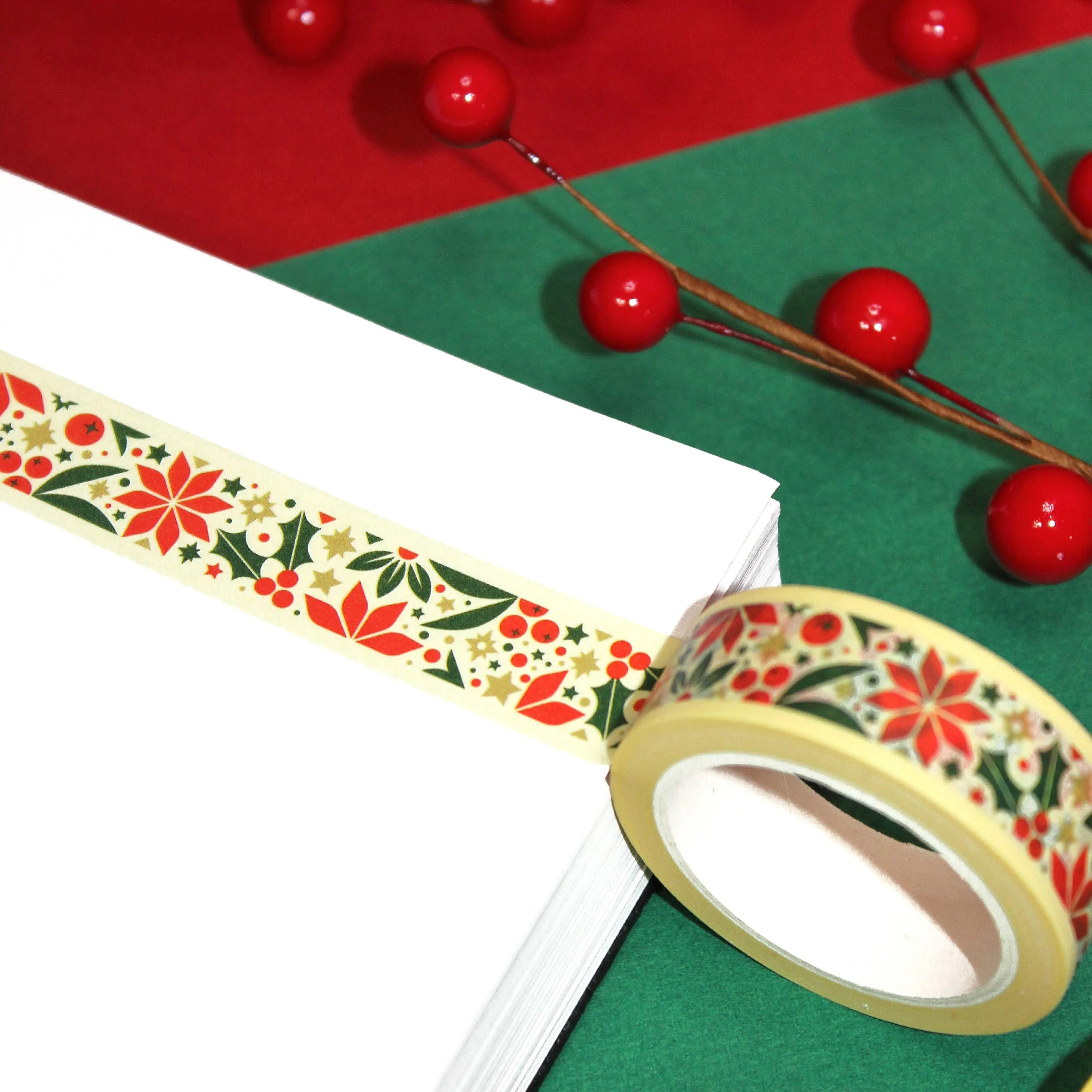 Mistletoes & Poinsettias Christmas Washi Tape