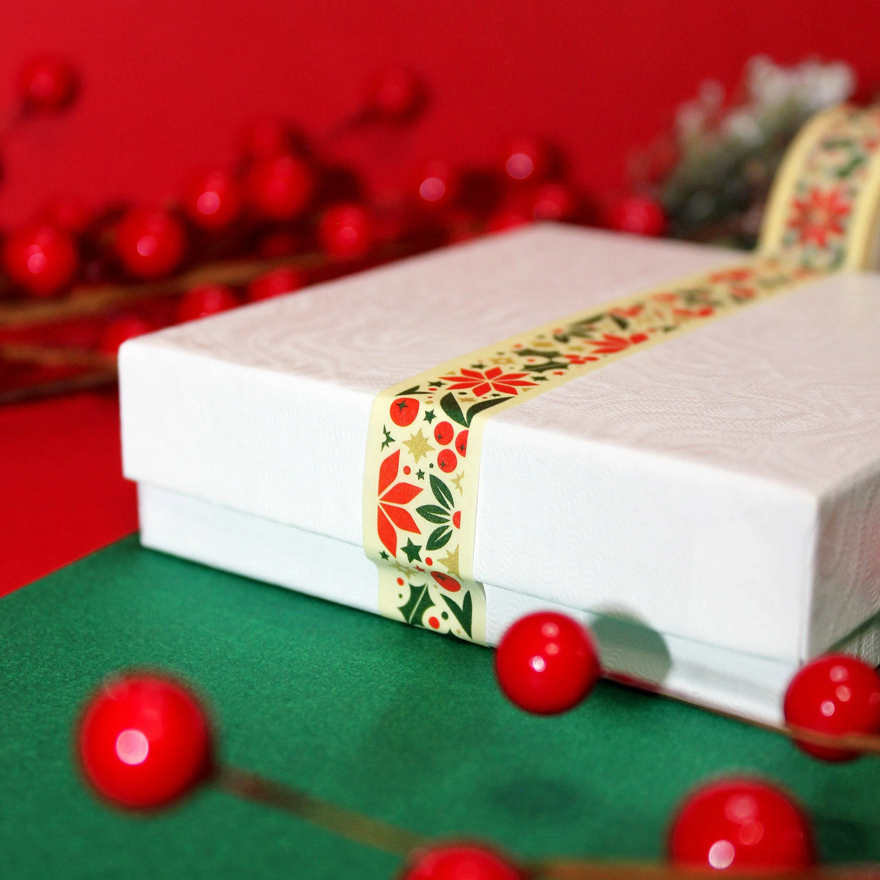 Mistletoes & Poinsettias Christmas Washi Tape