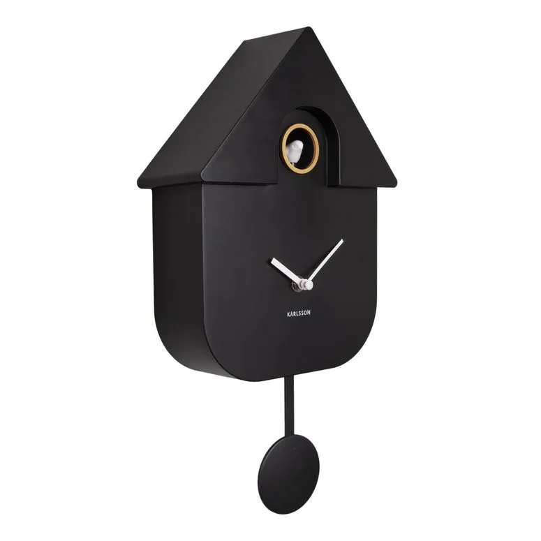 Modern Cuckoo Wall Clock - Black