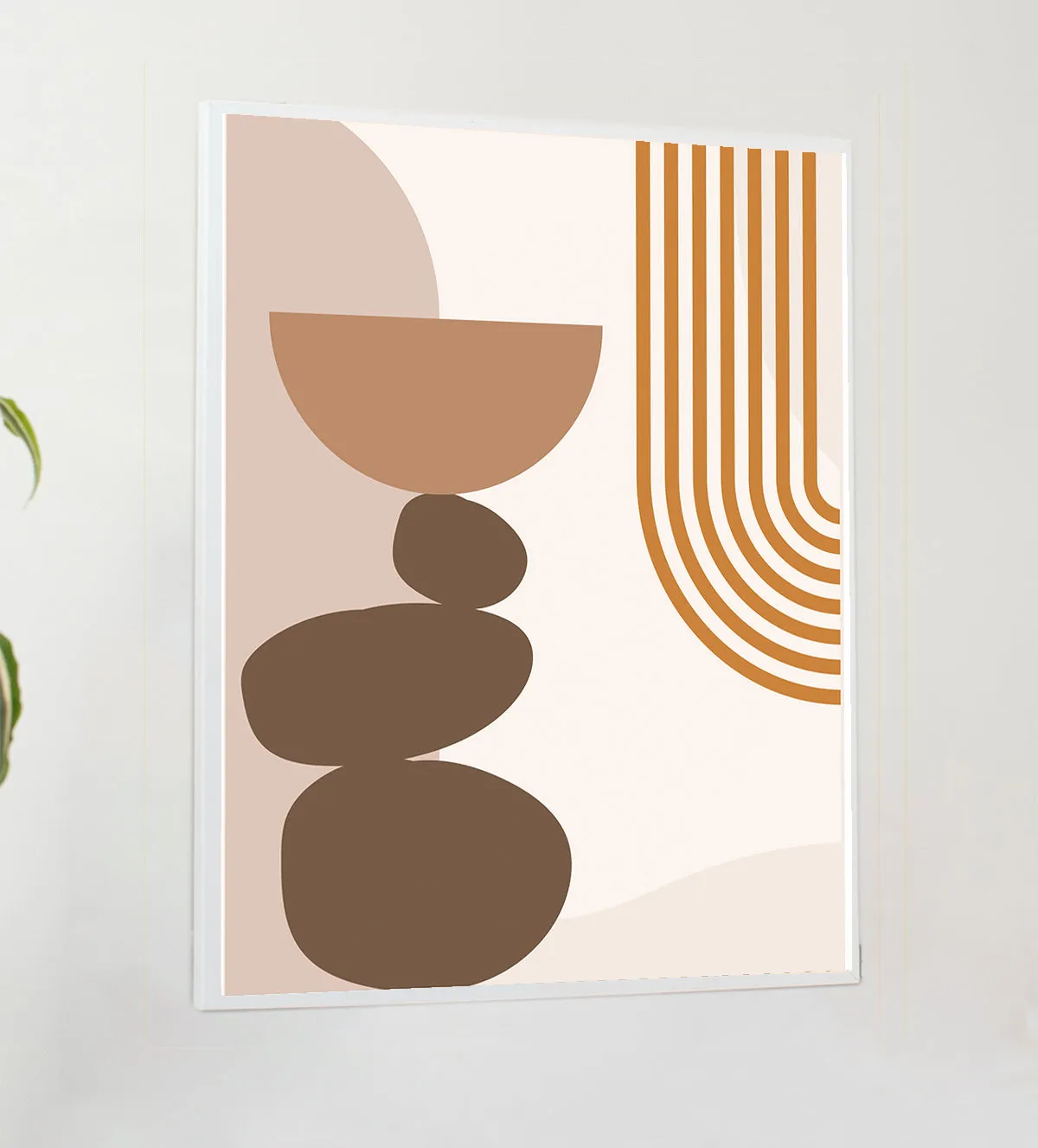 Modern Flow: Geometric Harmony in Earthy Hues