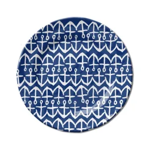 Navy Anchors 8.5" Salad Plate