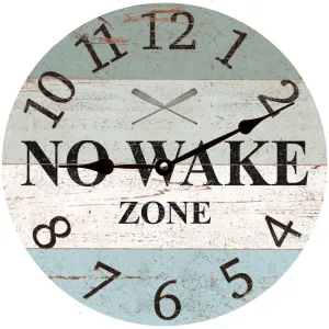 No Wake Zone Wall Clock- Lake Clock