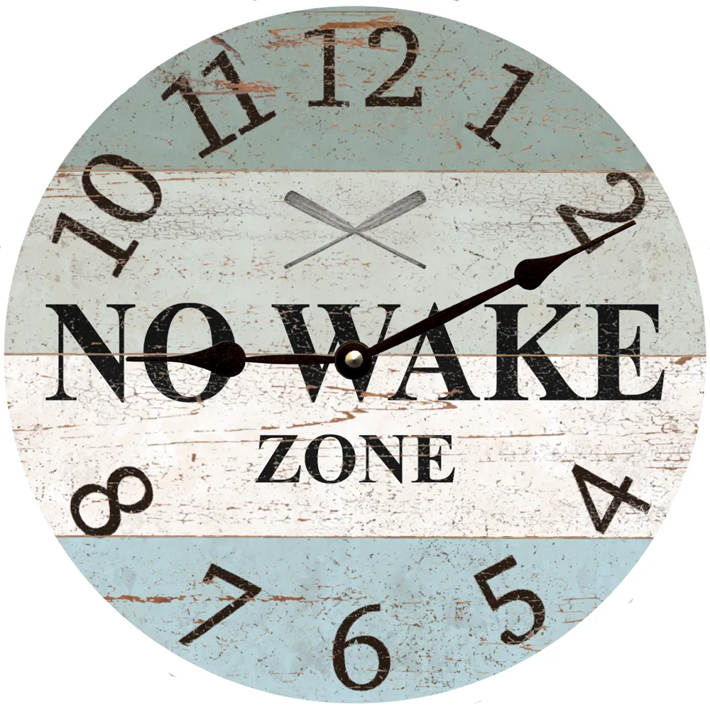 No Wake Zone Wall Clock- Lake Clock