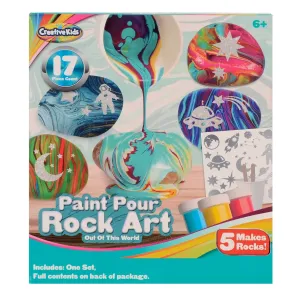 Paint Pour Rock Art Design Set Craft Creative Kids 17 Pieces