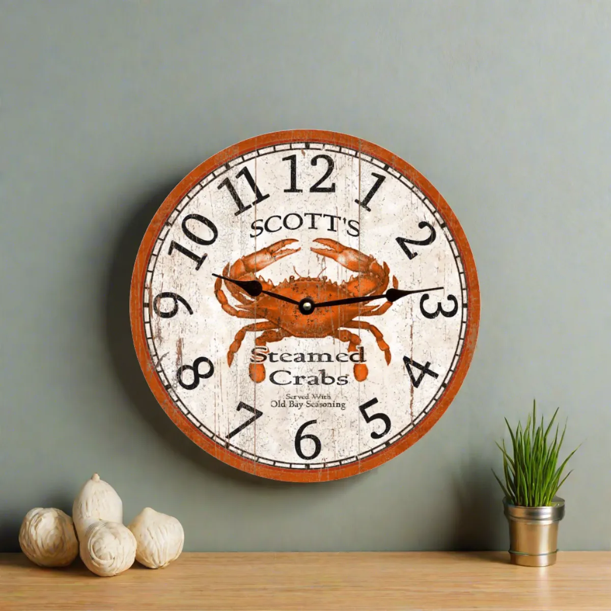 Personalized Crab Clock