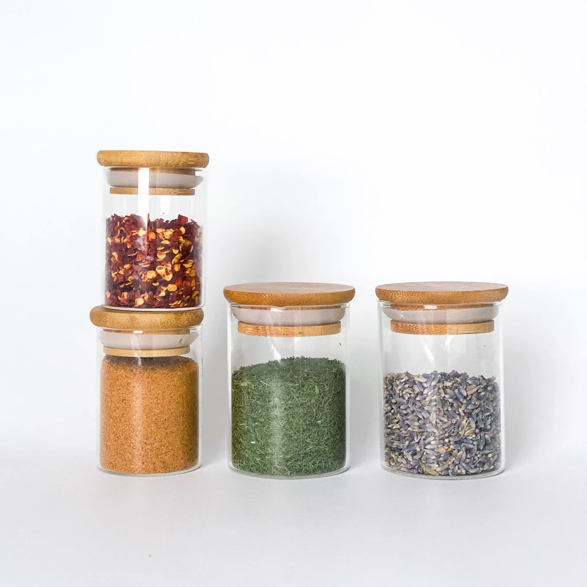 Spice Jars with Bamboo Lids - 4oz