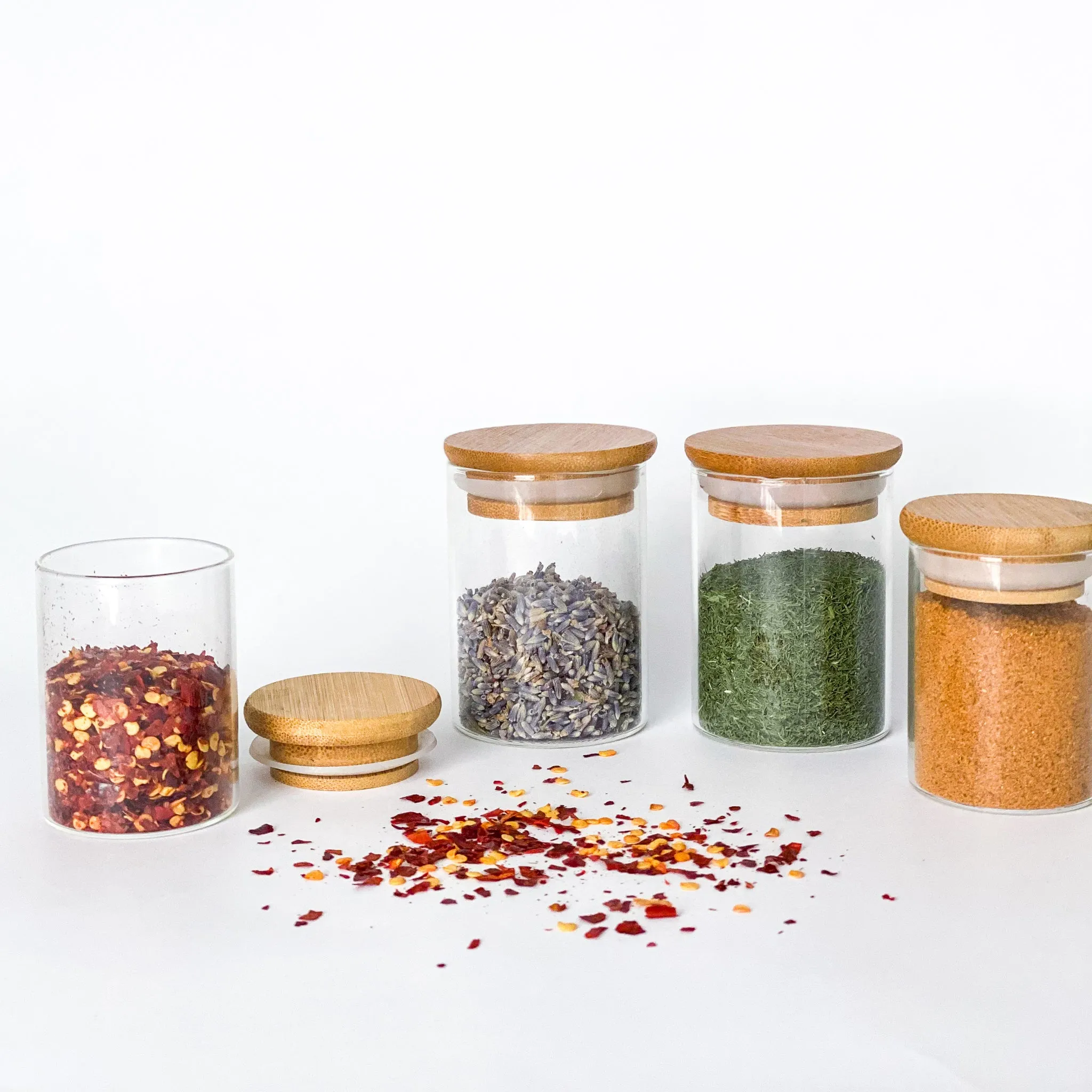 Spice Jars with Bamboo Lids - 4oz
