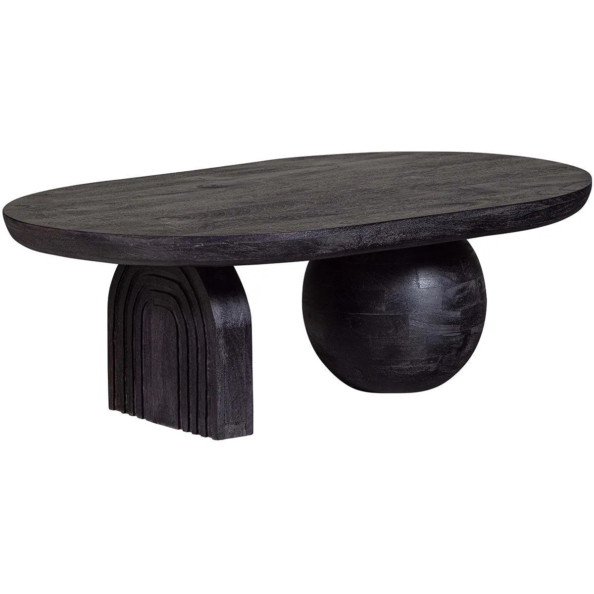 Steppe Black Mango Wood Coffee Table