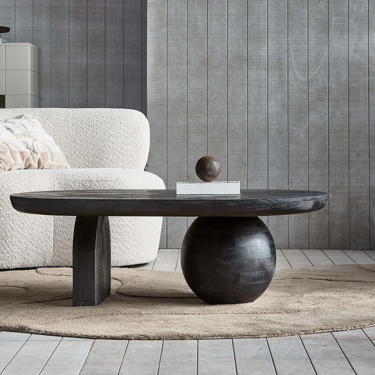 Steppe Black Mango Wood Coffee Table