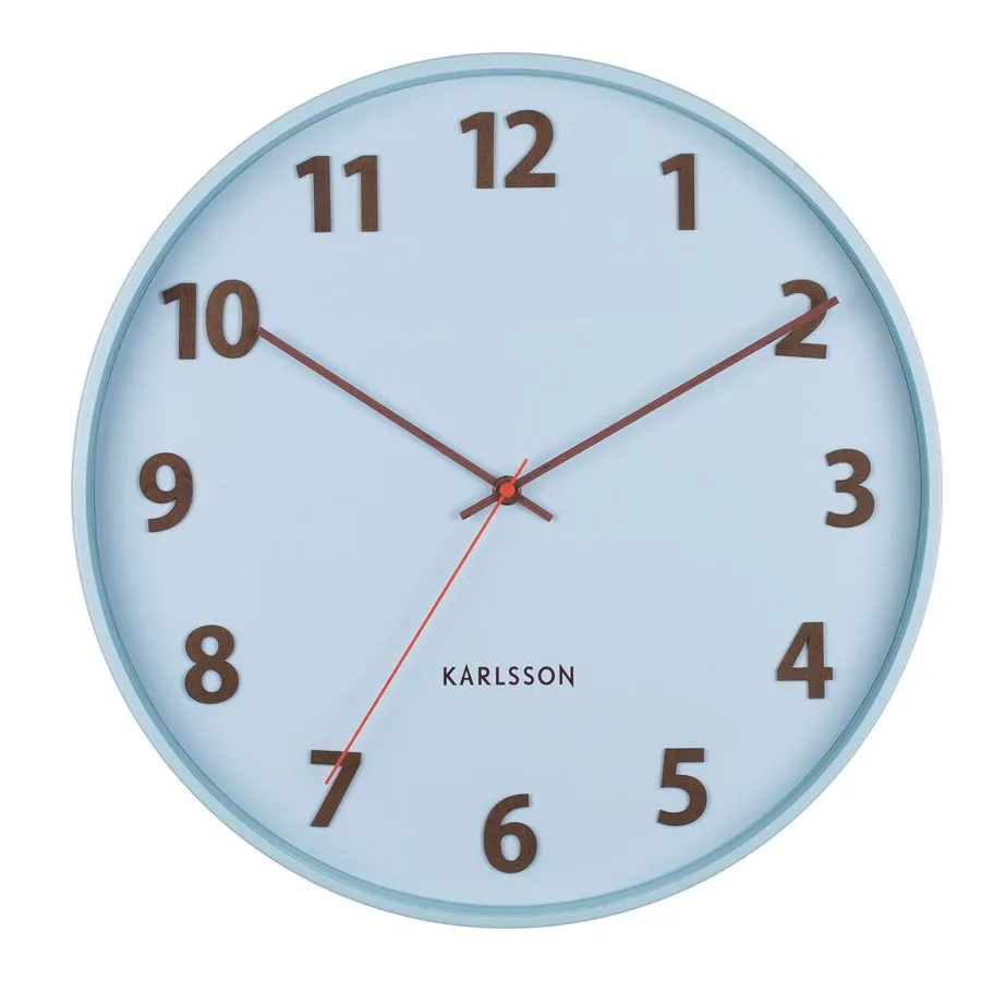 Summertime Wall Clock – Soft Blue (40cm)