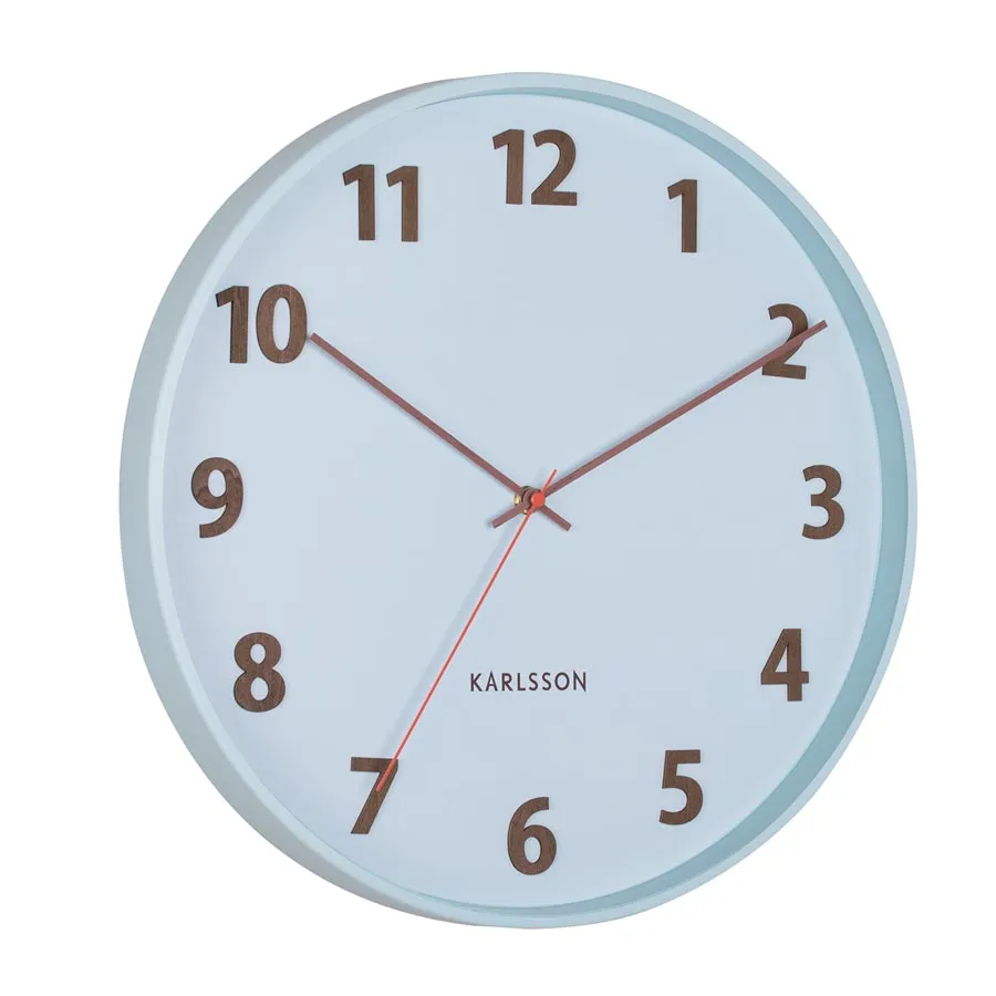 Summertime Wall Clock – Soft Blue (40cm)