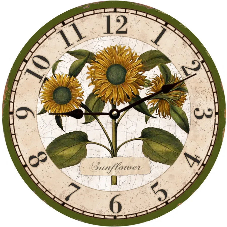 Sunflower Wall Clock- Sunflower Clock
